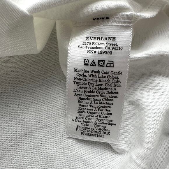 Everlane The Organic Cotton Box-Cut Tee in white Size M NWOT - Picture 4 of 6